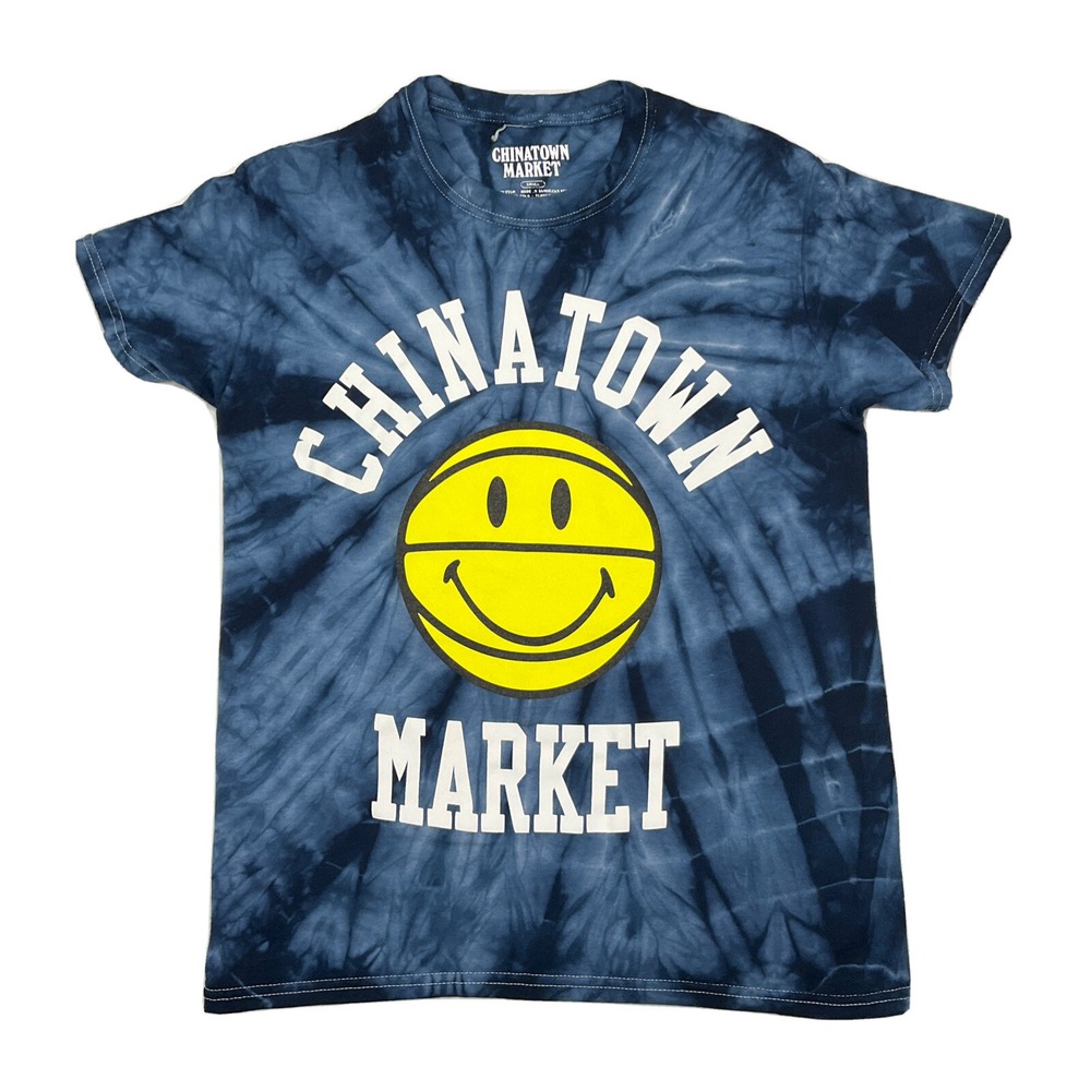 Chinatown Market T-Shirt Mens S Limited Edition Smiley Face Tie Dye Crewneck Tee